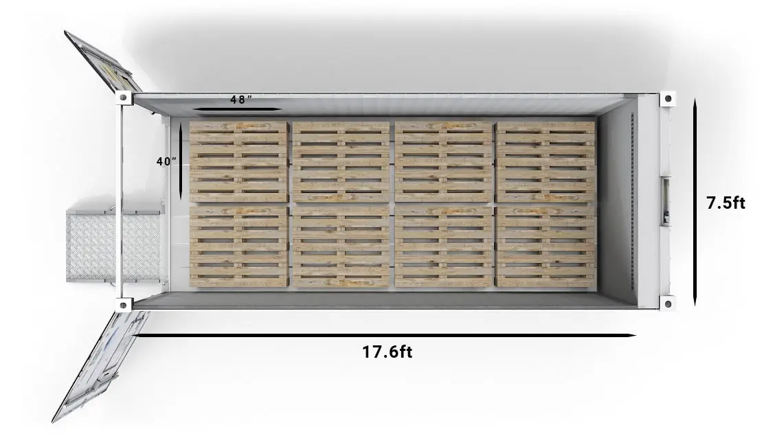 20 ft pallet layout